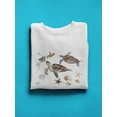 thumbnail image 3 of Sea Turtles And Moluscs Art Sweatshirt Women -Image by Shutterstock, Female x-Large, 3 of 4