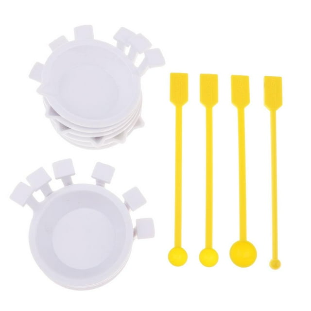 Esquirla Hobby & Model Paint Palettes and Stirrers Set - Anti-corrosion and Reusable