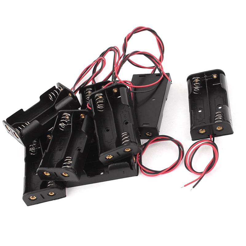 2 x 1.5V AA 3V Battery Holder Connector Storage Case Box With Lead Wire