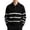 Black, variant on Mens Striped Half Zip Polo Collar Ribbed Knit Sweater, Long Sleeve Loose Casual Pullover Knit Top for Spring Autumn Winter Daily Wear(Green,L)