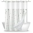 thumbnail image 7 of Mizhona Black Stripes No Hooks Shower Curtains with Snap in Liner Black and White Hookless Fabric Bathroom Curtain,71"× 83", 7 of 7