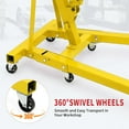 thumbnail image 3 of 2 Ton Cherry Picker Engine Hoist, Folding Engine Crane,4400lb Engine Hoist Lift, Heavy Duty Hydraulic Engine Shop Crane with 6 Casters, Telescopic Boom Hitch For Automotive Repair, Garage Use, 3 of 7