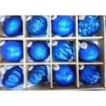 thumbnail image 3 of Northlight Multi Finish with Various Shaped Christmas Ornaments - 3.75" - Royal Blue - 12ct, 3 of 4