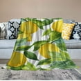 thumbnail image 2 of ONETECH Lemon Yellow Green Blanket, Soft Blankets Flannel Bed Throw Cozy Lightweight Plush Gifts for Women Men Boys Girls Kids Sofa Couch Bedroom Living Rooms Warm All Season, Home Decor, 2 of 6