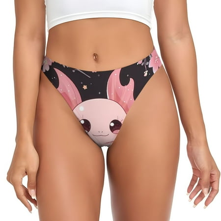 Sigee Chibi Axolotl Sakura Fantasy for Women s G-String Sexy  Low Rise  Soft Lace Perfect for Special Occasions-3X-Large