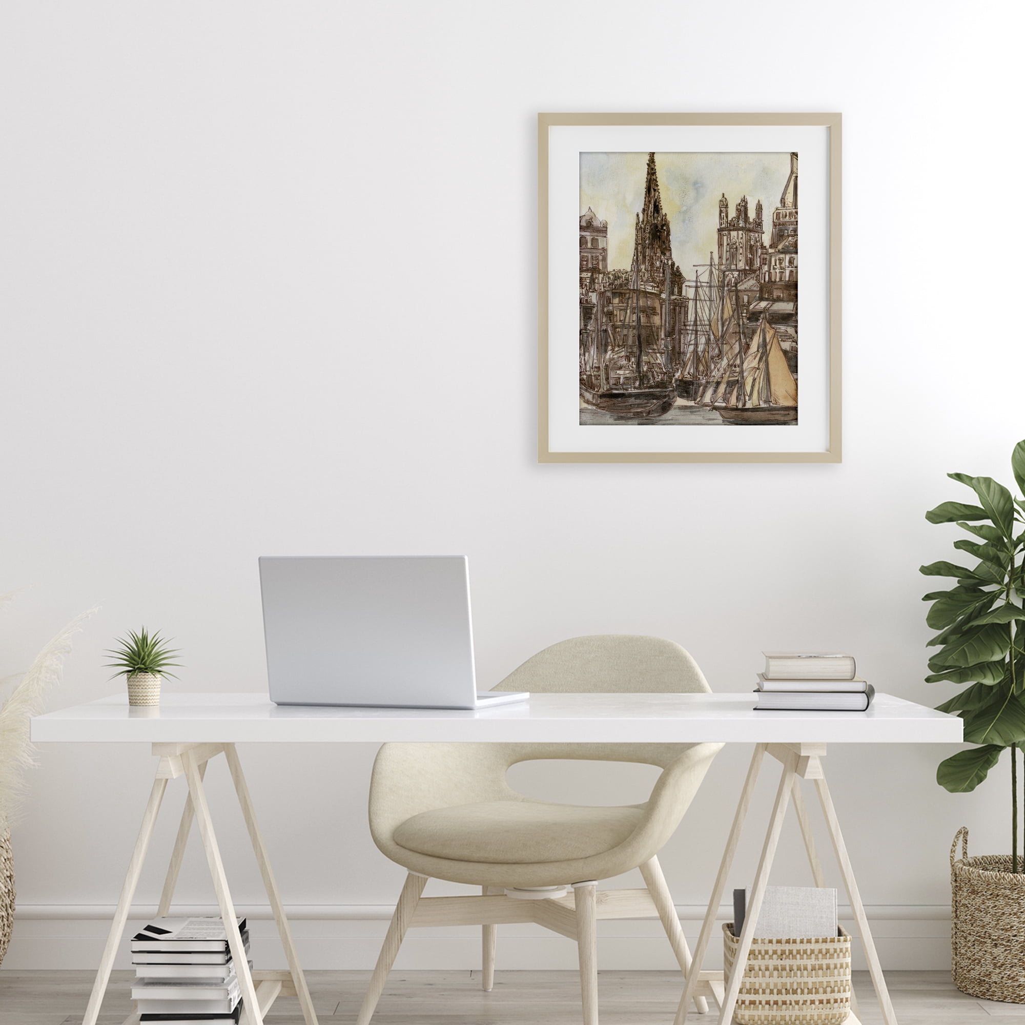 Stupell Industries Salted Remnants Harbor Birch Framed Print Under Glass, design by Melissa Wang