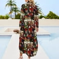 thumbnail image 2 of Nutcracker Soldiers Long Sleeved Shirt Dress summer dress daily Women's dress, 2 of 6