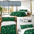thumbnail image 5 of Queen Size 3 Pieces Duvet Cover Sets Farmhouse Green Shamrock Bedding Set,Microfiber Soft Comforter Cover with Pillow Shams,Luxury Quilt Covers for Bedroom Decor Saint Patrick's Day Style, 5 of 9