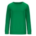 thumbnail image 5 of Womens Long Sleeve T Shirts Plus Size Casual Solid Color Round Neck Loose Color Ladies Fashion, 5 of 6