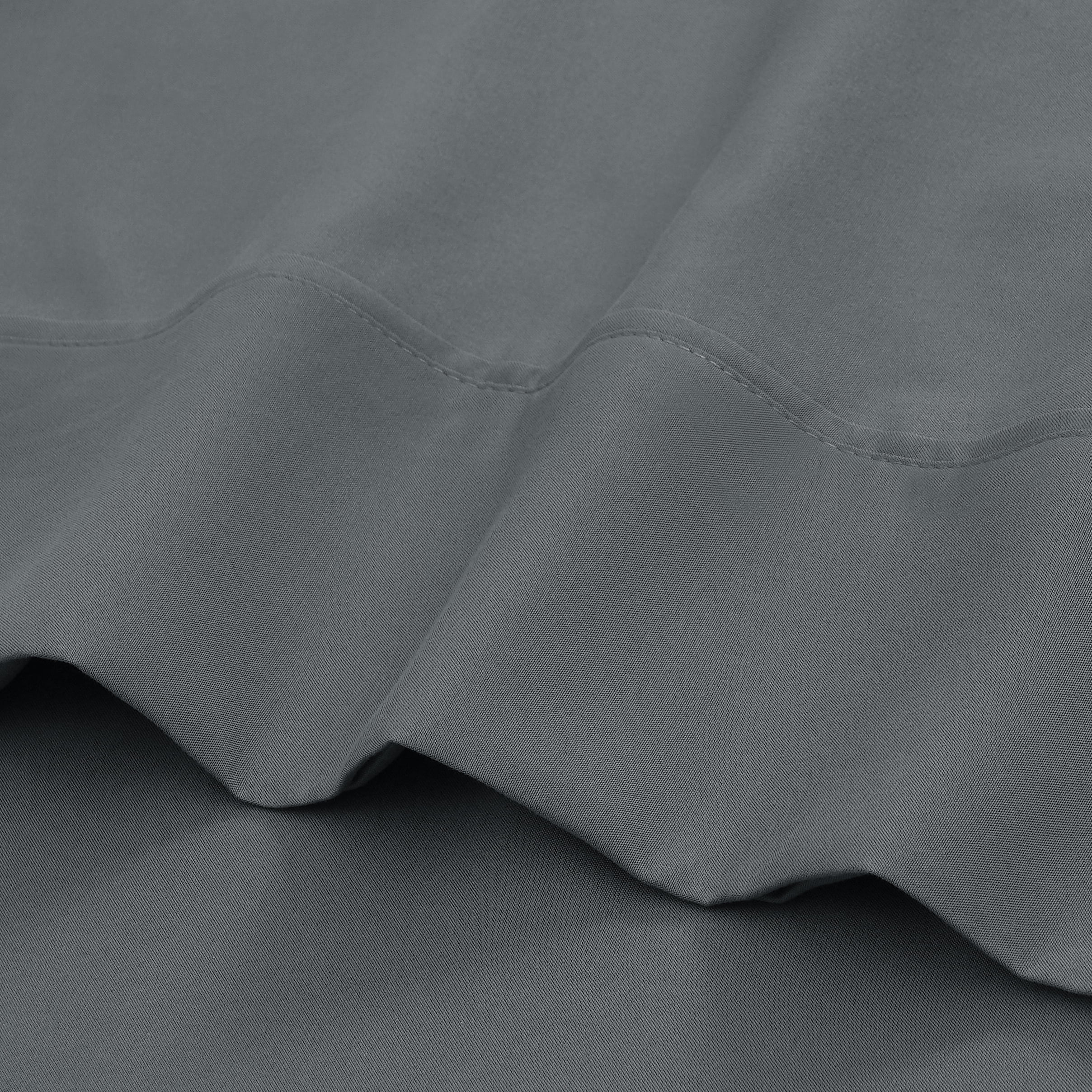 Mainstays Super Soft Brushed Microfiber Bed Sheet Set, Soothing Gray, Queen, 4 Piece