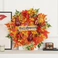 thumbnail image 5 of Clearance Wreath under $10,Fall Decor Fall Wreaths For Front Door Outside Autumn Wreath With Berries Maple Garland For Halloween Farmhouse Front Porch Patio Decoration, 5 of 5