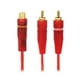 thumbnail image 1 of CABLE ROJO TIPO Y / 2 RCA A 1 RCA / CONECTORES ORO / 18 cm Fussion Acustic CHAC-1005RD, 1 of 3