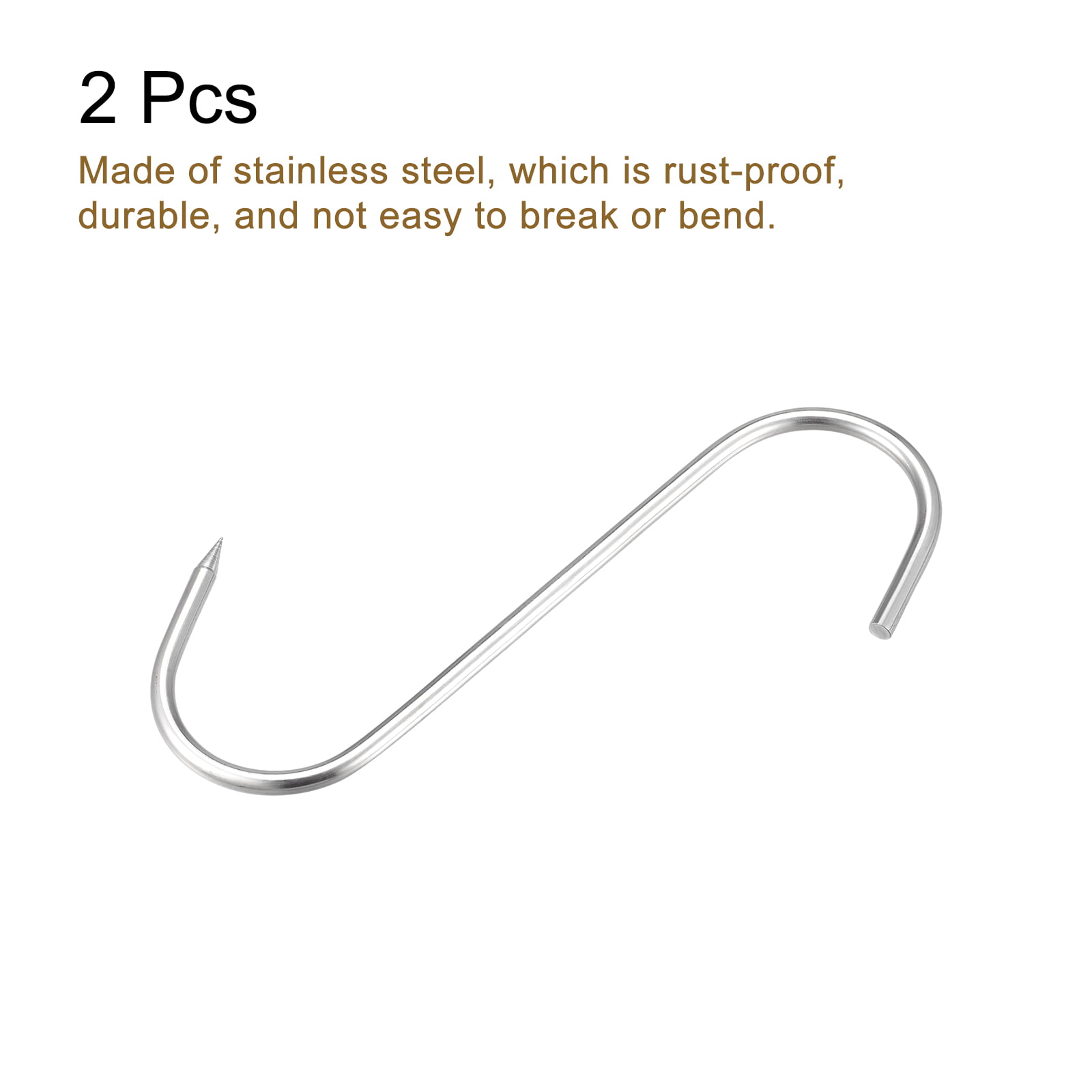 6 x 6" Butcher Meat Hook 150mm S-Hook Hard Stainless Quality Food 