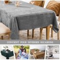 thumbnail image 5 of Mantel para decoración de mesa de fiesta, rectangular, efecto lino, resistente al agua y a las manchas (gris, 140 x 180 cm), 5 of 5