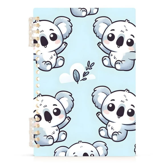 Cartoon Koala Cute Spiral Journal Notebook College Ruled Notebook 8.3" x 5.7" A5 Lined Thick Paper Page