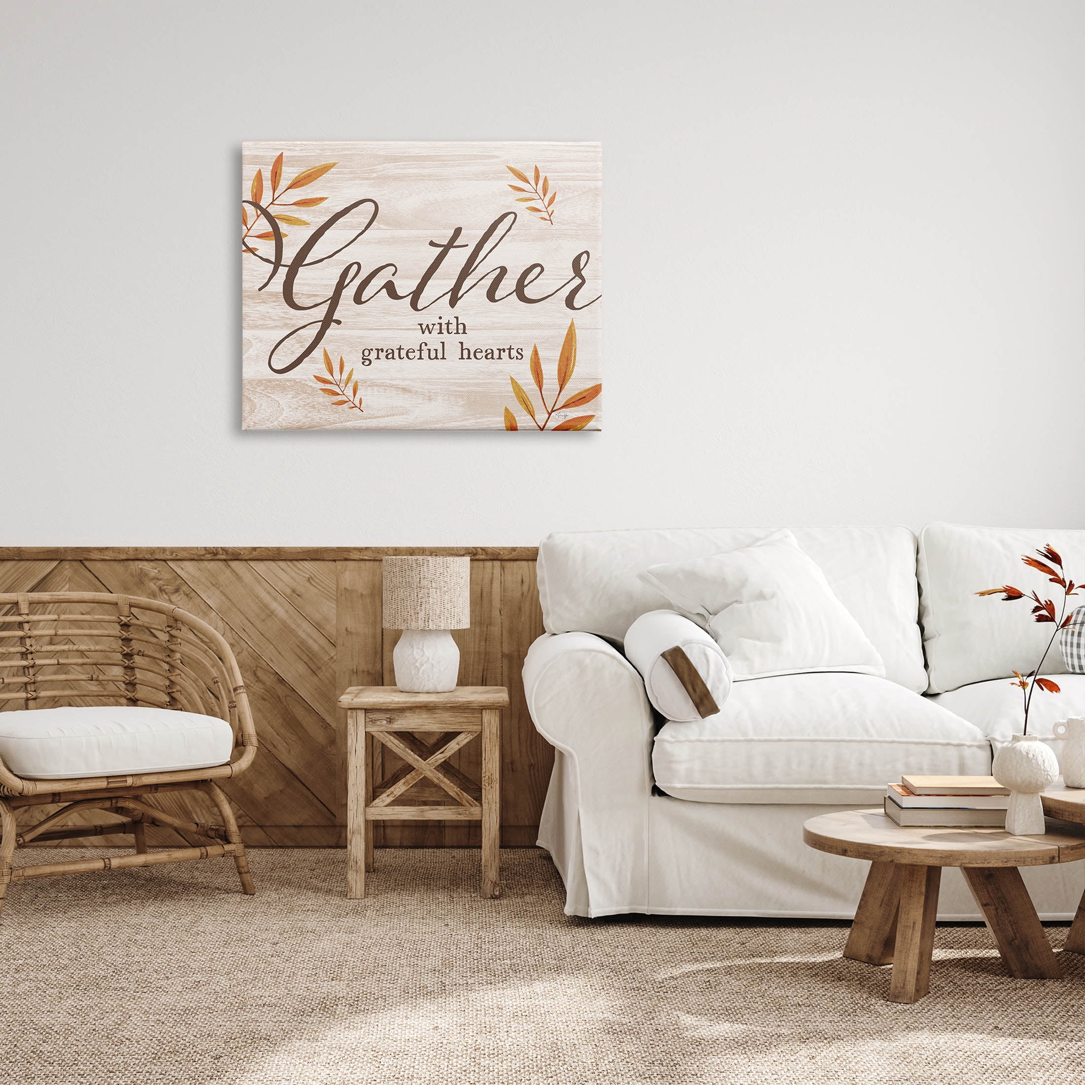 Gather With Grateful Hearts Botanicals Botanical & Floral Graphic Art Gallery Wrapped Canvas Print Wall Art
