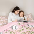 thumbnail image 4 of Erosebridal Ribbon Bow Baseball Twin Comforter Sets 3-Piece for Boys Girls,Kids Teens Sport Theme Bowtie Bedding Set,Pink Reversible,Lightweight Room Decor, 4 of 6
