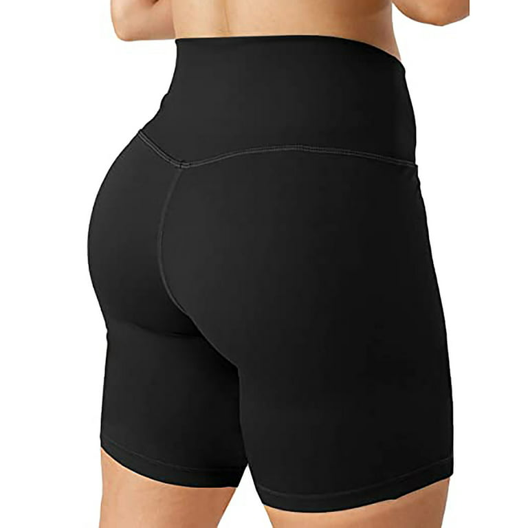 High Waisted Yoga Shorts for Women Seamless Tummy Control Workout Athletic  Shorts Compression Spandex Scrunch Biker Shorts