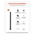 thumbnail image 6 of Cable Railing Post 36 Inch, Stainless Steel Deck Railing Posts with Pre-Drilled Holes, Horizontal Cable Railing Kit, Black Stair Railing Post for Decks & Balconies, 6 of 7