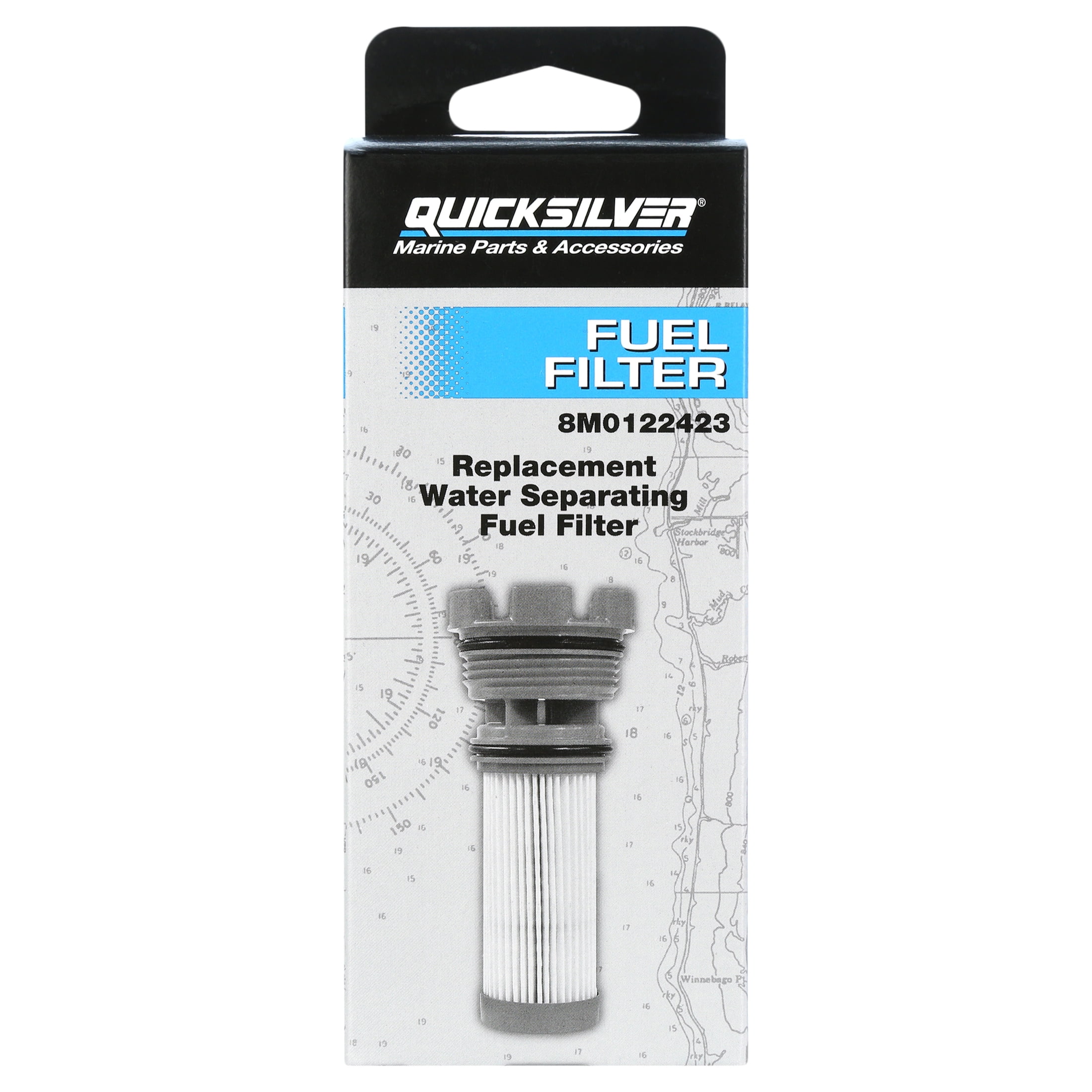 Quicksilver 8M0122423 Fuel Filter Element for Select Mercury and Mariner Outboards and MerCruiser Sterndrive Engines