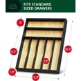 thumbnail image 3 of Royal Craft Wood Bamboo Kitchen Drawer Organizer Tray – Silverware Drawer Organizer and Utensil Holder for Flatware, Cutlery & Kitchen Storage (7 Slot, Beige/Black), 3 of 10