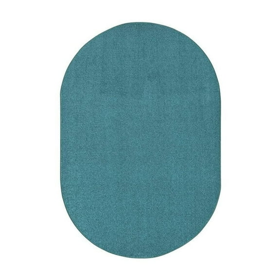 Coastal Cool Area Rug - 6x9 Oval Mint Green - Soft Plush StainSmart Rug