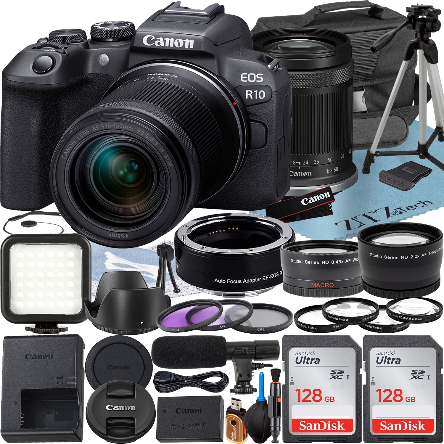 Canon EOS R10 Mirrorless Camera with RF-S 18-150mm Lens + Mount