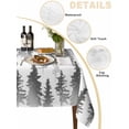 thumbnail image 2 of Black Grey Forest Table Cloth, Contemporary Silhouette Abstract Art Waterproof Tablecloth for Square Tables, Reusable Washable Fabric Table Cover for Restaurant Kitchen Dining Tables 54"x54", 2 of 6