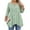 Green, variant on Elvqul Casual Tops for Women Crewneck Loose Blouses Gray Plus Size Oversized Tunic 3/4 Sleeve Womens Shirts