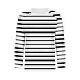 thumbnail image 4 of LIaqionyy Womens Striped Shirt Long Sleeve Crewneck Fall Outfits Casual Loose T Shirts Tunic Tops Fashion Clothes, 4 of 7