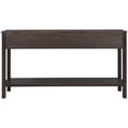 thumbnail image 1 of Table Console Rustique pour Entrée, Table de Sofa de 60 Pouces de Long avec Deux Tiroirs de Tailles Différentes et Tablette Inférieure pour Rangement (Espresso), 1 of 21