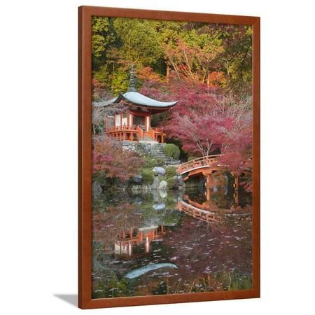 Acetate Temples Frame - Japanese Temple Garden in Autumn, Daigoji Temple, Kyoto, Japan Framed Print Wall Art By Stuart Black