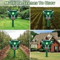 thumbnail image 5 of 1 Pack Solar Ultrasonic Animal Repeller Outdoor Solar Animal Repellent with Motion Detector&Flashing Lights Waterproof for Rat, Squirrel, Deer, Raccoon, Skunk, Rabbit, Mole, Dog, Cat(Green), 5 of 6