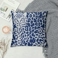 thumbnail image 2 of COMIO  Blue Leopard Print Pillowcovers Navy Throw Pillow Covers and White Cushion Case for Sofa Home Decor Bedroom Living Room, 2 of 5