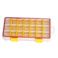 thumbnail image 3 of Caja de aparejos de pesca, organizador de joyas portátiles impermeables por el recipiente 21 compartimentos para pesca de hielo de agua salada de agua Amarillo, 3 of 8