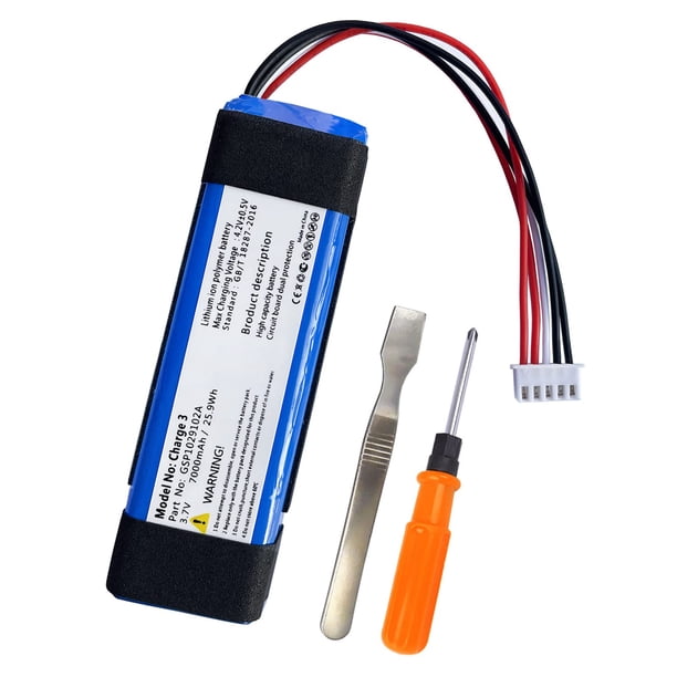 Batería WRUMI de 7000 mAh de repuesto para JBL Charge 3 GSP1029102A