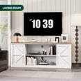 thumbnail image 6 of Farmhouse TV Stand for 65 Inch TV with Sliding Barn Doors & Magnetic Closure,3-Storage Cabinet Entertainment Center,Steel Frame with Solid Wood Top,Modern TV Consoles for Bedroom/Living Room, 6 of 8