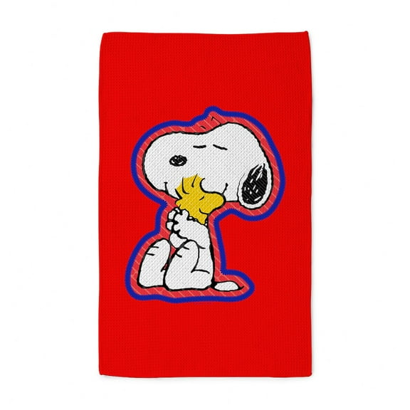 CafePress - Snoopy And Woodstock Hugs - Tea Towel