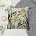 thumbnail image 2 of COMIO  Ink Painting Watercolor Throw Pillow Cover， Blue Grey Lovely Birds Tree Leaves Ink Painting Lumbar Cushion Cover for Bed Couch Sofa Living Room, 2 of 5