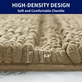 thumbnail image 6 of Subrtex Bathroom Rugs Non-Slip Chenille Soft Striped Plush Bath Mat (Sand, 24"x60"), 6 of 8