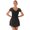 Black, variant on Aislor Women's Short Sleeve Backless Skirted Leotards Ballet Dance Dress Gymnastics Dancewear White L