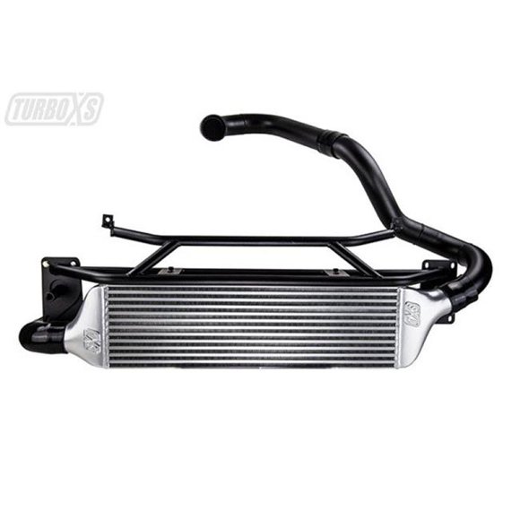 Turbo XS txs-W15-FMIC-BLK FMIC Wrinkle Black Pipes for 2015-2016 Subaru WRX