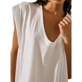 thumbnail image 4 of Lucakuins - Vestido largo informal de verano para mujer, color sólido, sin mangas, cuello redondo, vestidos de playa Lucakuins  moda, 4 of 5