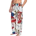 thumbnail image 2 of Xecao Colorful Mushrooms (2) Men's Straight Lounge Pajama Pants: The Ultimate in Comfortable Sleepwear, 2 of 9