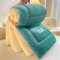 thumbnail image 2 of WOOW DEPOT Sherpa Fleece Queen Comforter Reversible, 1 PCS, Heavy 7.5lbs Quilted Bedding Warm Cozy Machine Washable, Teal Green, 2 of 9