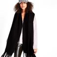 thumbnail image 3 of Bufanda lisa de invierno para mujer, bufanda de cachemira con borlas, chal cálido y grueso, pashmina, chal, 3 of 5