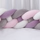 thumbnail image 1 of Almohada de cama trenzada de cuatro hebras con bolas de nudo largo tejidas, tira anticolisión para niños, 1 of 5