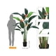 thumbnail image 2 of 6ft/7ft bird of paradise artificial plant con permanent flower, fake palm tree indoor/outdoor moderno decor, faux plants home/oficina, ideal housewarming gift con 17(20) trunks faux leaves, 2 of 7