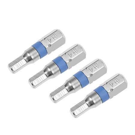 

Unique Bargains 4pcs 25mm Long 1/4 Hex Shank H4 Hex Screwdriver Bits S2 Alloy Steel