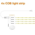 thumbnail image 1 of Dimmable LED Cabinet Light COB Strip Kitchen Shelf Pantry Showcase Bedroom Closet Backlight Lamp Hand Touch Motion Sensor Switch 4PCS LED Strip EU Power Plug, 1 of 6